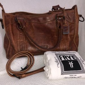 Frye Melissa Satchel. Color is Cognac!